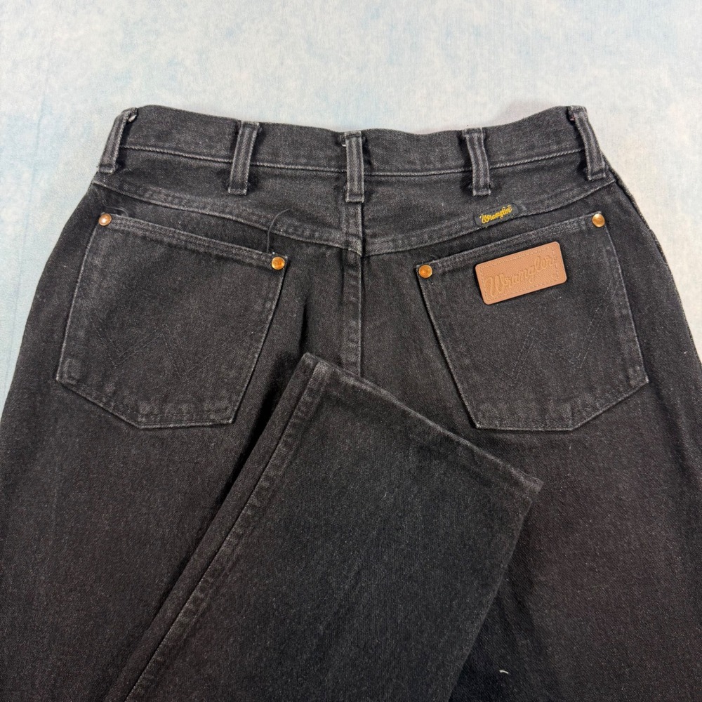 Wrangler Jeans Womens 16x34 Black Excellent Vintage Made in USA Straight Leg